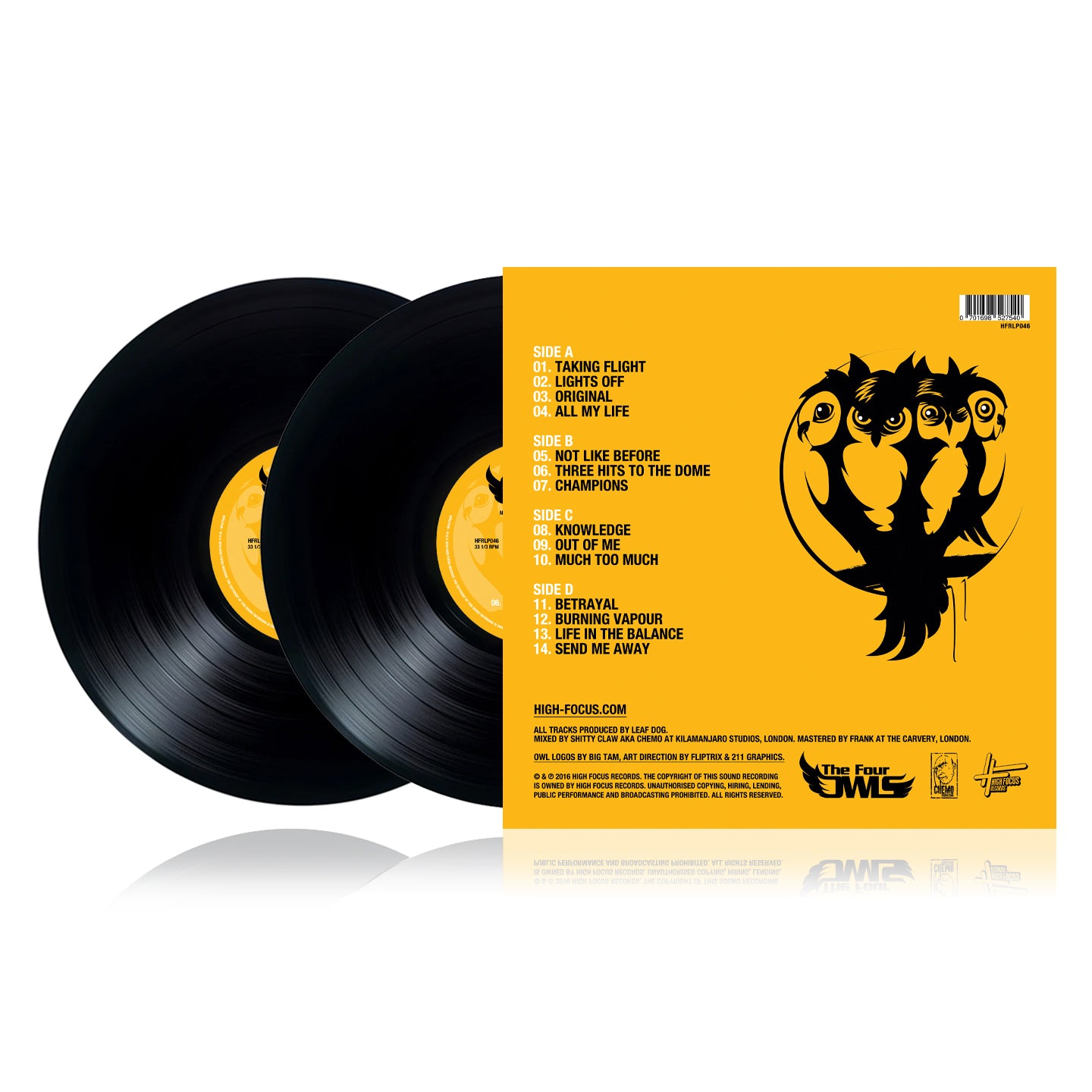 The Four Owls - Nature's Greatest Instrumentals (FIRST PRESSING - SUPER LIMITED EDITION 2 x 12" BLACK VINYL)