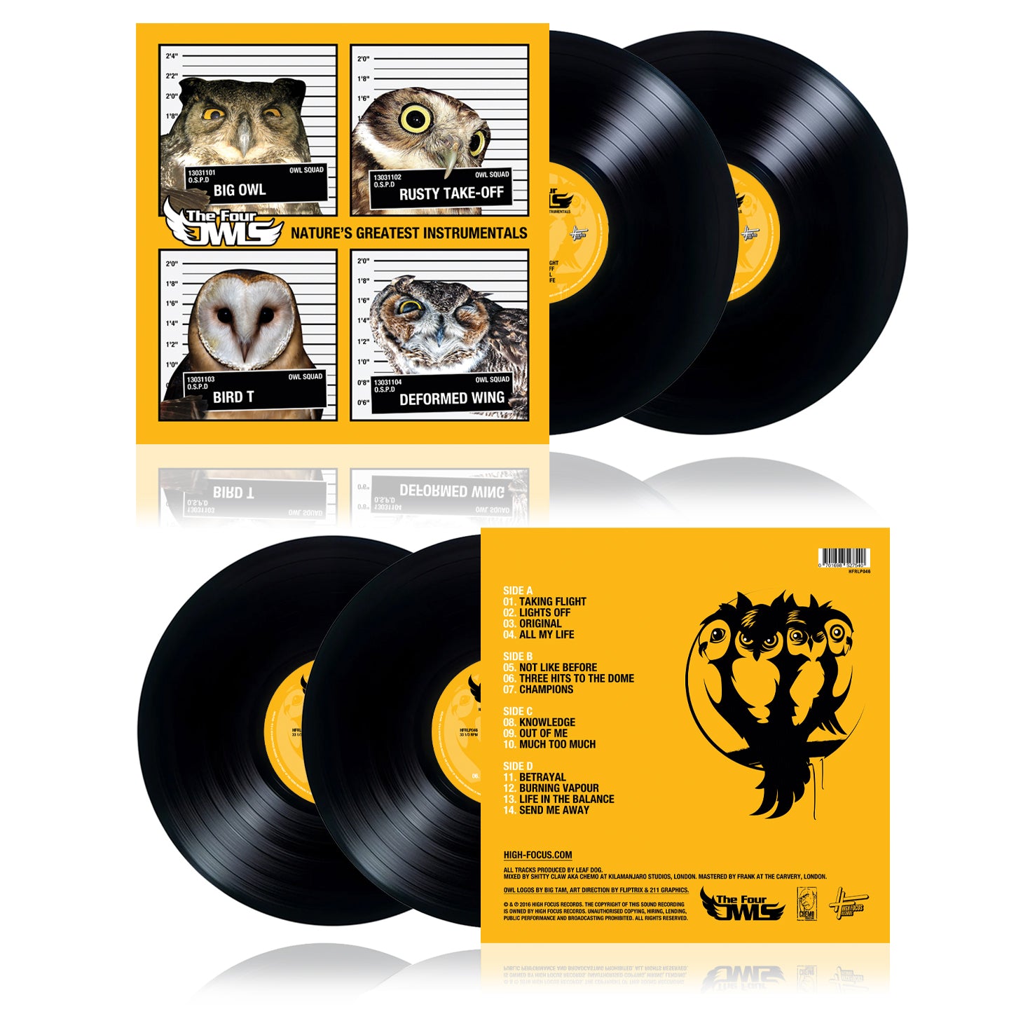 The Four Owls - Nature's Greatest Instrumentals (FIRST PRESSING - SUPER LIMITED EDITION 2 x 12" BLACK VINYL)