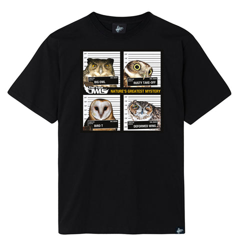 The Four Owls 'Nature's Greatest Mystery' T-Shirt / Black