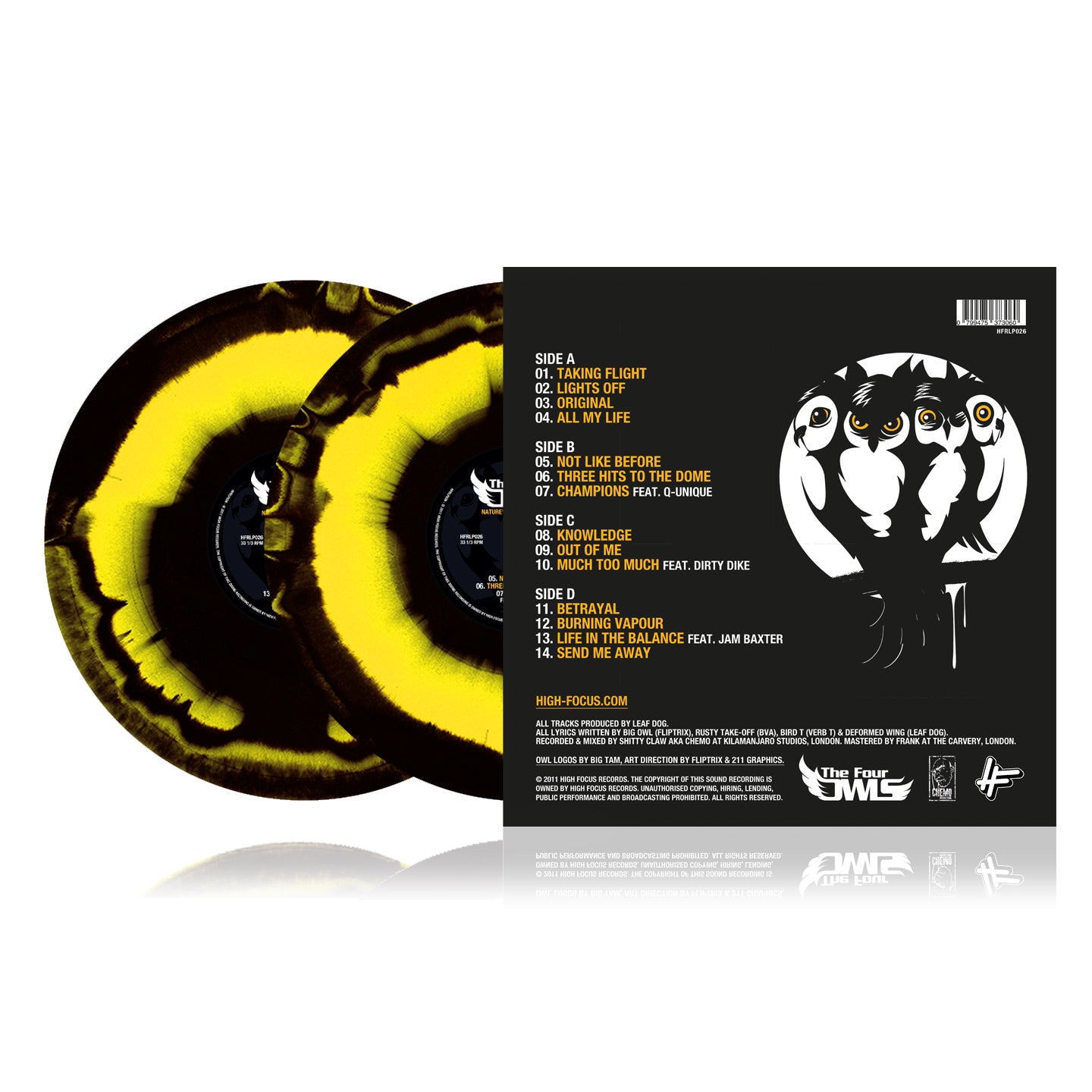 The Four Owls - Nature's Greatest Mystery (LIMITED EDITION 2 x 12" BLACK AND YELLOW GALAXY VINYL)