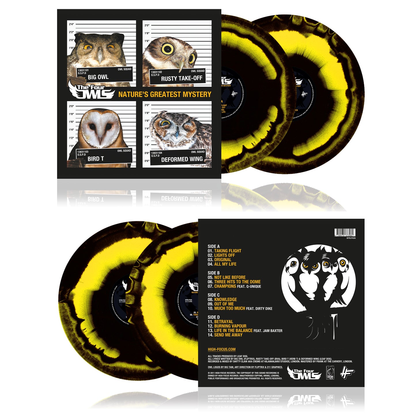 The Four Owls - Nature's Greatest Mystery (LIMITED EDITION 2 x 12" BLACK AND YELLOW GALAXY VINYL)