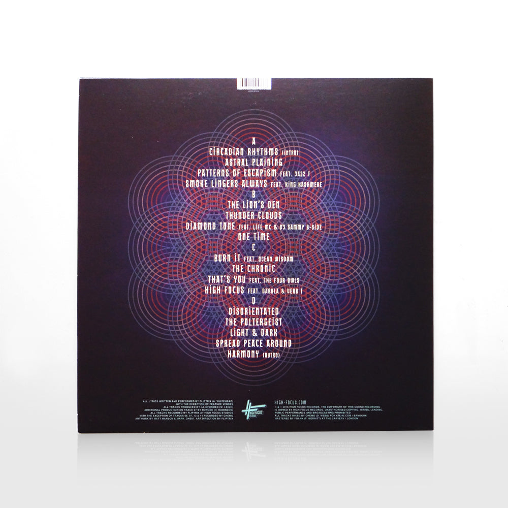 Fliptrix – Patterns Of Escapism (SUPER LIMITED EDITION 2 x 12" CLEAR ORANGE / RED VINYL)