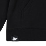 High Focus - Slogan Heavyweight Hoodie / Black