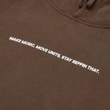 High Focus - Slogan Heavyweight Hoodie / Walnut