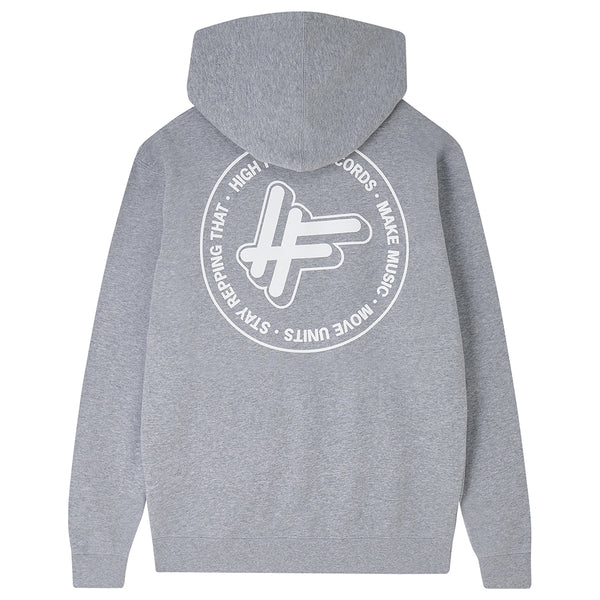 High Focus - Stamp Heavyweight Hoodie / Heather Grey