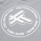 High Focus - Stamp Heavyweight Hoodie / Heather Grey