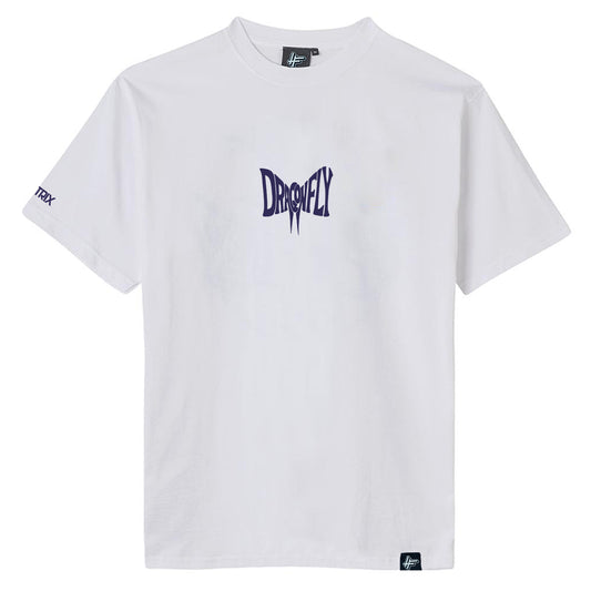 Fliptrix 'Dragonfly' Logo T-Shirt / White