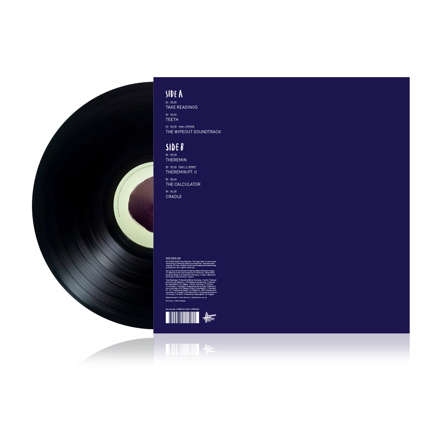 Edward Scissortongue - The Theremin EP (FIRST PRESSING, SUPER LIMITED EDITION 12" BLACK VINYL)