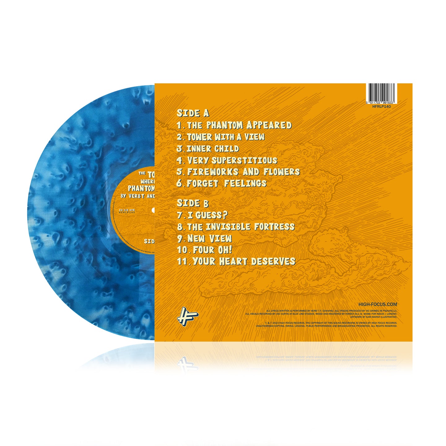 Verb T & Vic Grimes - The Tower Where The Phantom Lives (LIMITED EDITION 12" BLUE CLOUD VINYL)