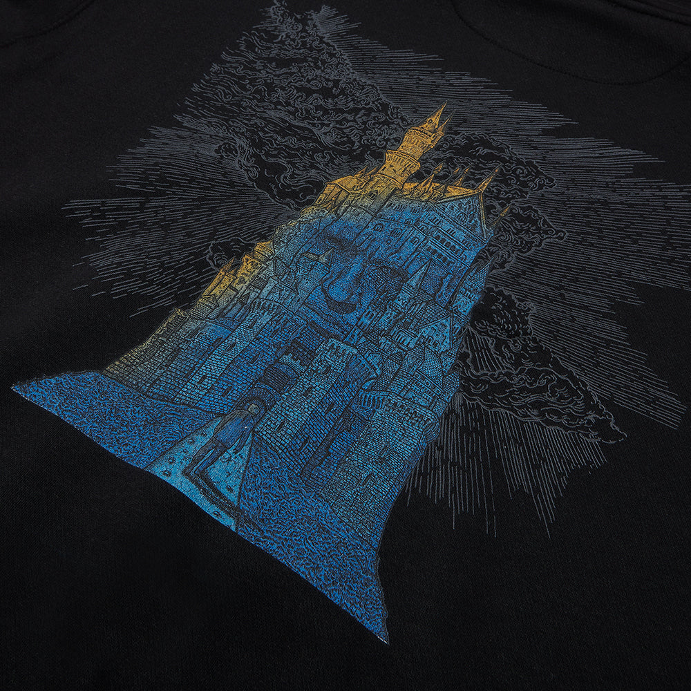 Verb T - 'The Tower Where The Phantom Lives' Zip Up Hoodie // Black
