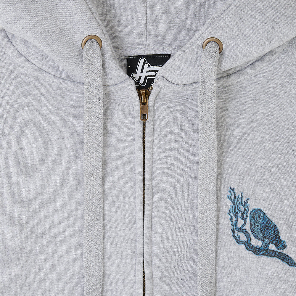 Verb T - 'The Tower Where The Phantom Lives' Zip Up Hoodie // Grey