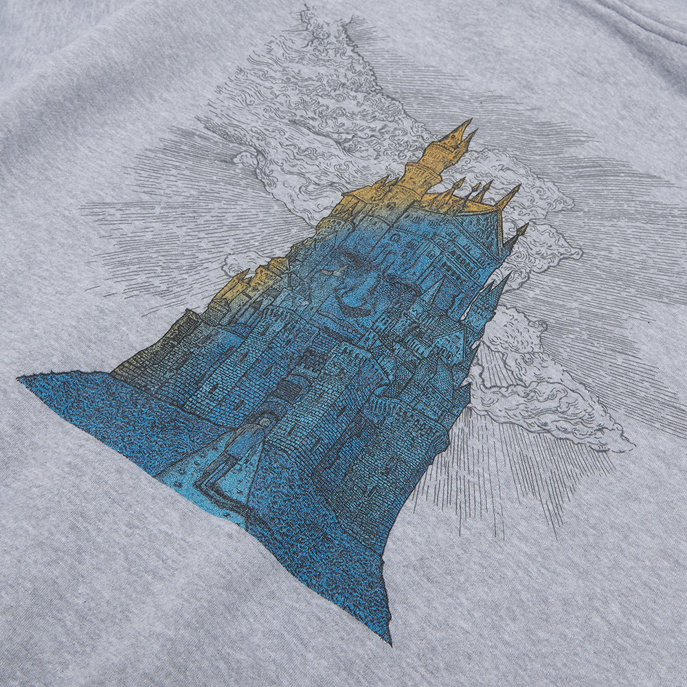 Verb T - 'The Tower Where The Phantom Lives' Zip Up Hoodie // Grey