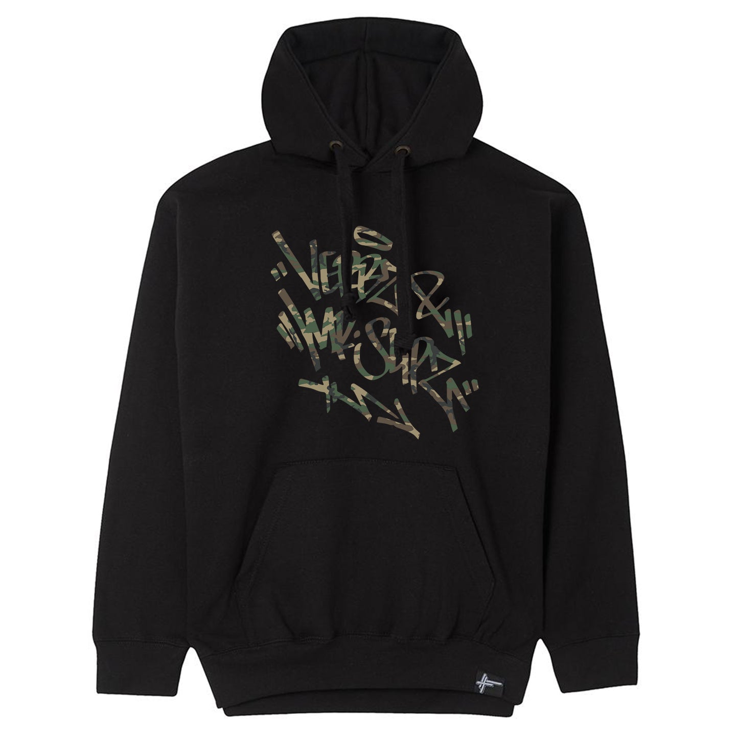Verbz & Mr Slipz - Camo Hand Style Hoodie // Black