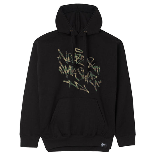 Verbz & Mr Slipz - Camo Hand Style Hoodie // Black