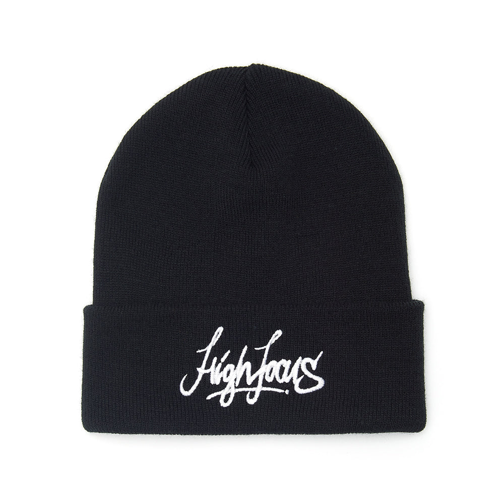 High Focus - Deluxe Script Beanie // Black