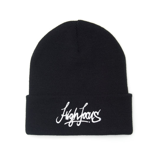 High Focus - Deluxe Script Beanie // Black