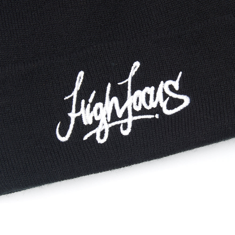 High Focus - Deluxe Script Beanie // Black