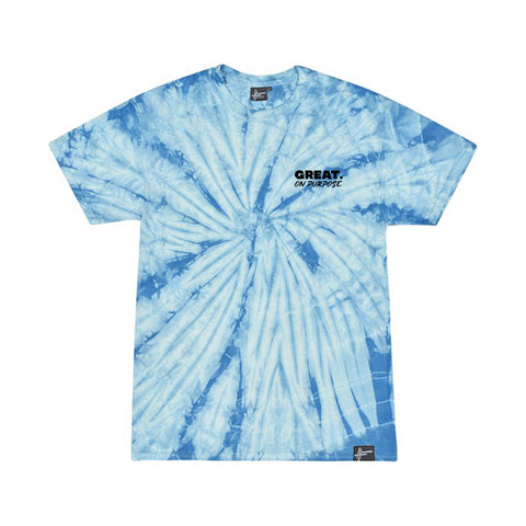 TrueMendous - 'Great. On Purpose' Tie-Dye T shirt // Frost Blue