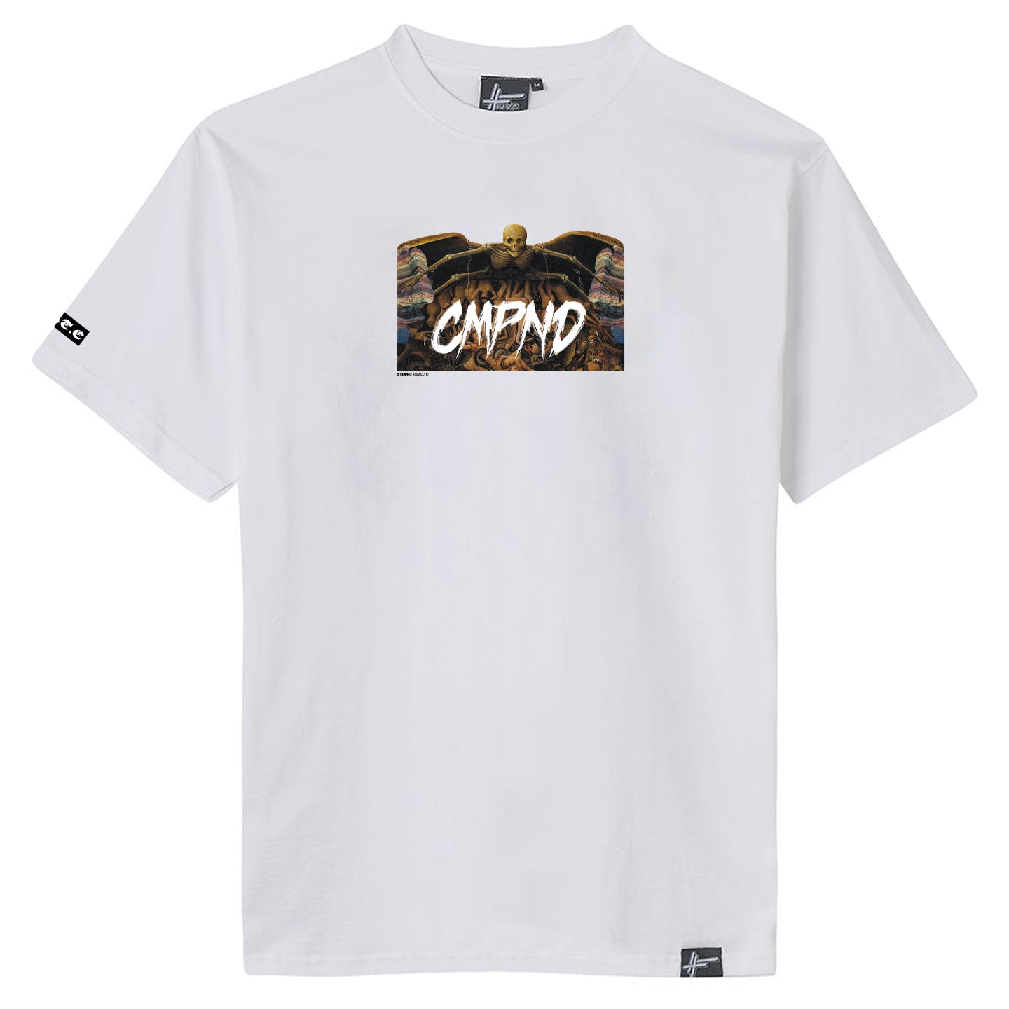 CMPND 'Long Live The Court' Skull T / White