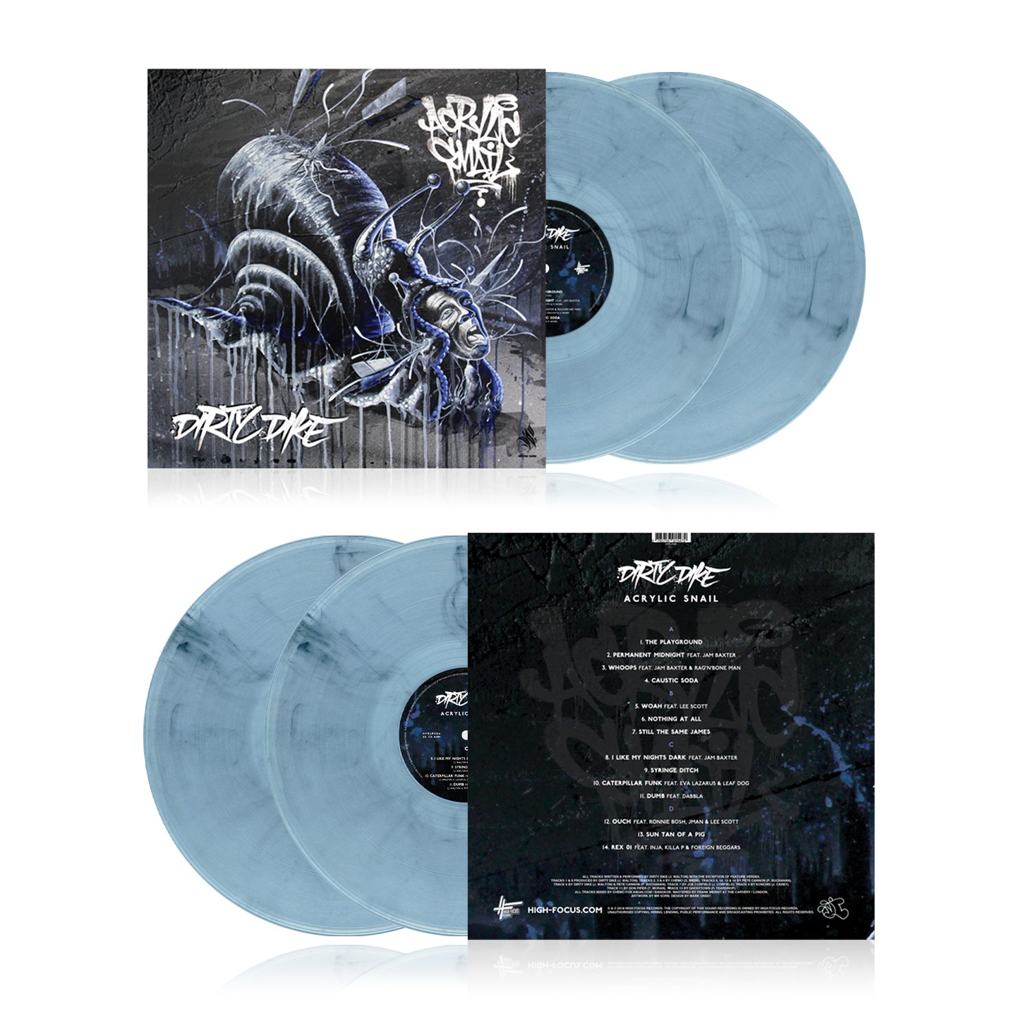 Dirty Dike 'Acrylic Snail' LIMITED EDITION 2 x 12" VINYL + 16 PAGE BOOK