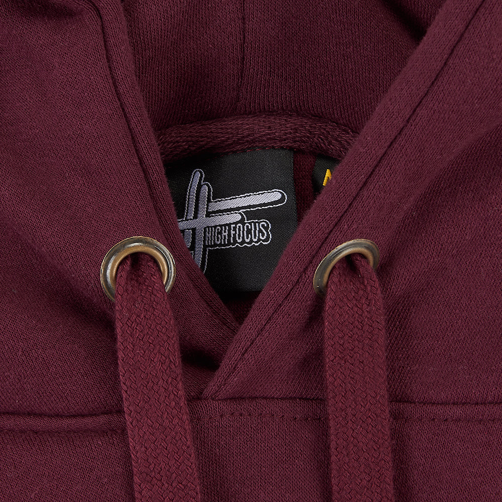High Focus - Chunk Hoodie // Burgundy