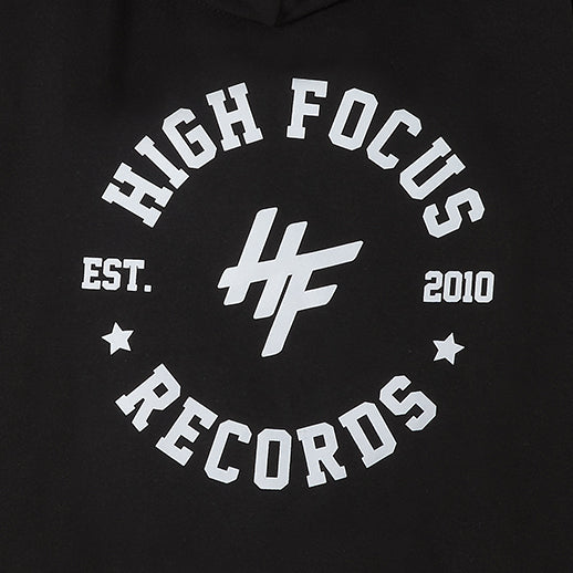 High Focus - Chunk Hoodie W/ Stamp back print // Black