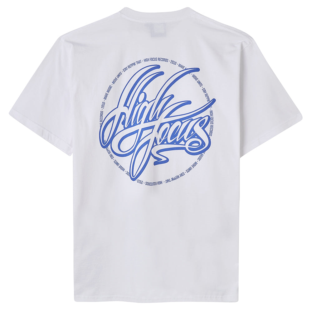 High Focus - Script T Shirt // White