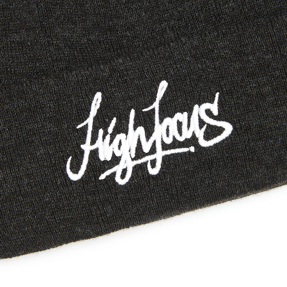 High Focus Deluxe Script Beanie // Charcoal