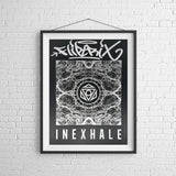 Fliptrix - Inexhale - Limited Edition Signed Print (Black / Silver)