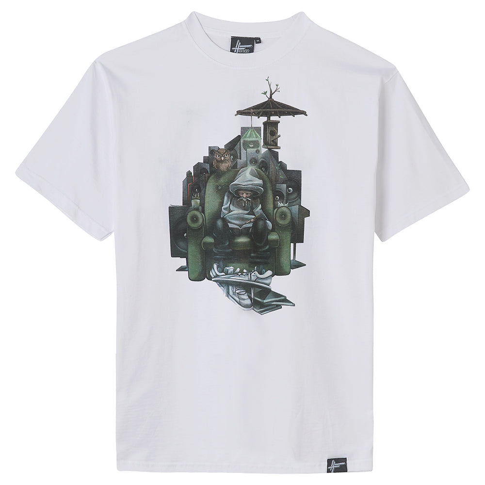 Leaf Dog - 'Dyslexic Disciple' T Shirt // White