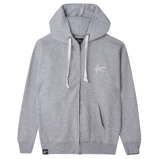 High Focus - Grey Zipper Hoodie