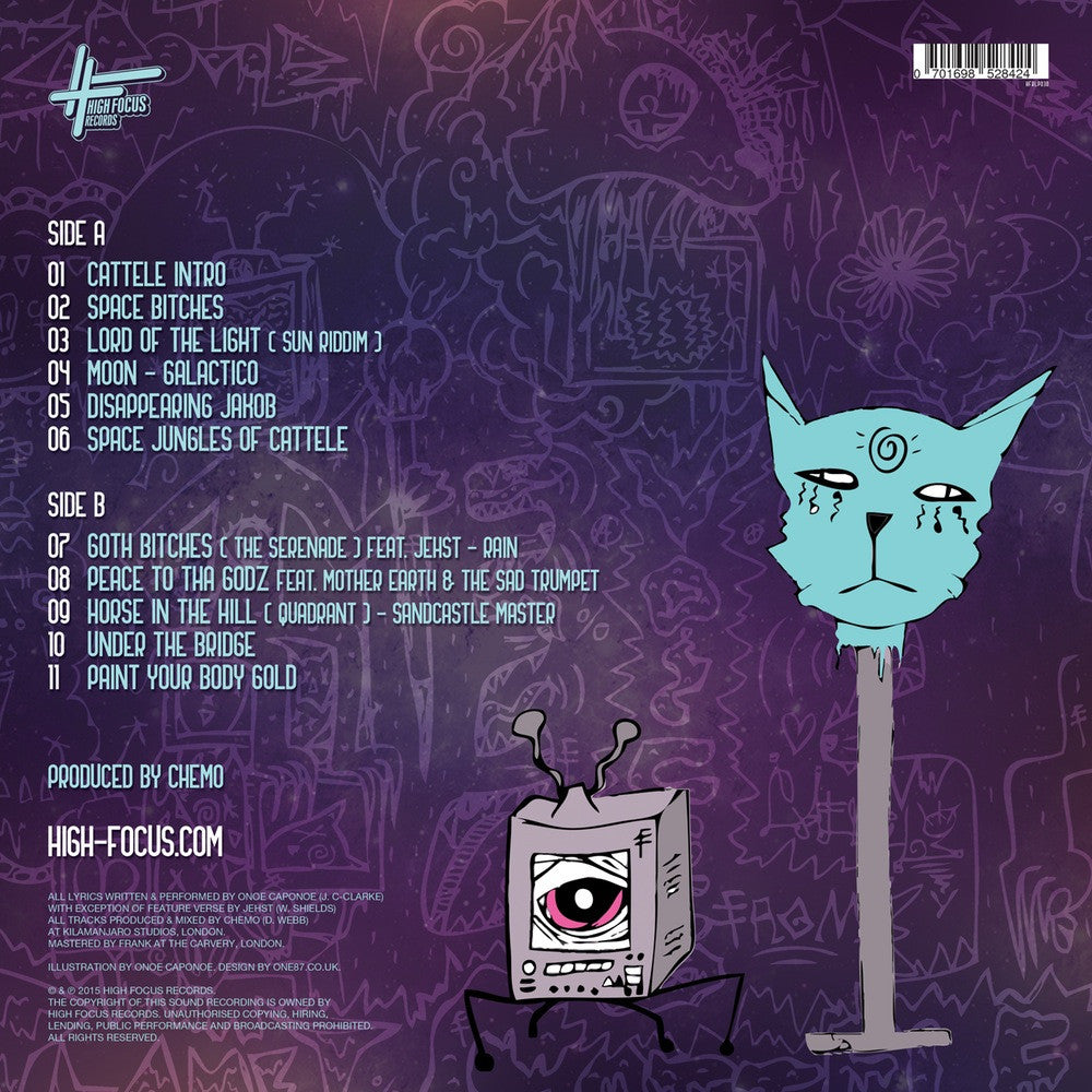 Onoe Caponoe - Voices From Planet Cattele (FIRST PRESSING - SUPER LIMITED EDITION BLACK VINYL)