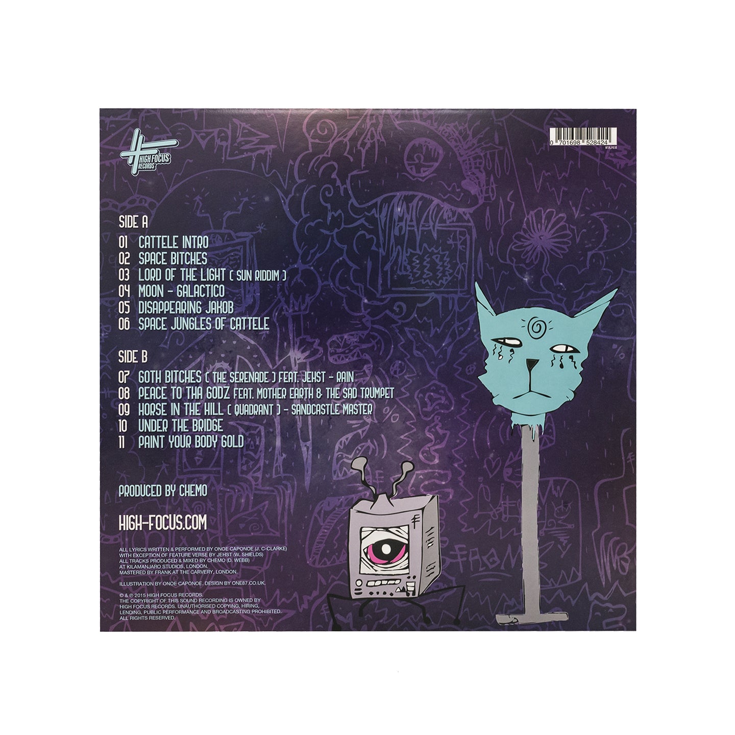 Onoe Caponoe - Voices From Planet Cattele (FIRST PRESSING - SUPER LIMITED EDITION BLACK VINYL)
