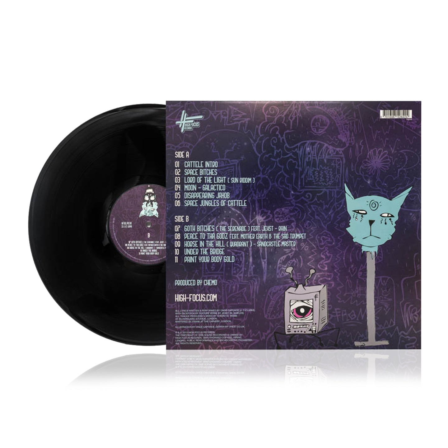 Onoe Caponoe - Voices From Planet Cattele (FIRST PRESSING - SUPER LIMITED EDITION BLACK VINYL)