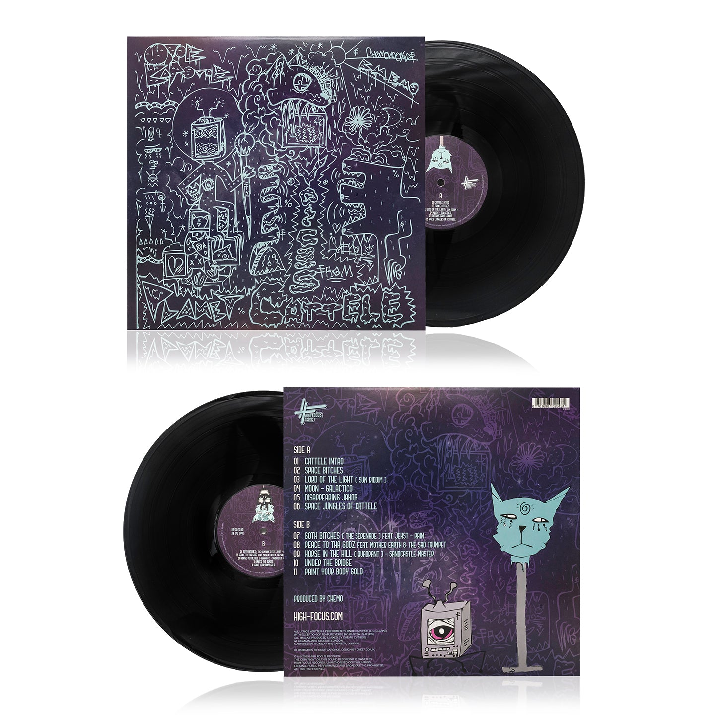 Onoe Caponoe - Voices From Planet Cattele (FIRST PRESSING - SUPER LIMITED EDITION BLACK VINYL)