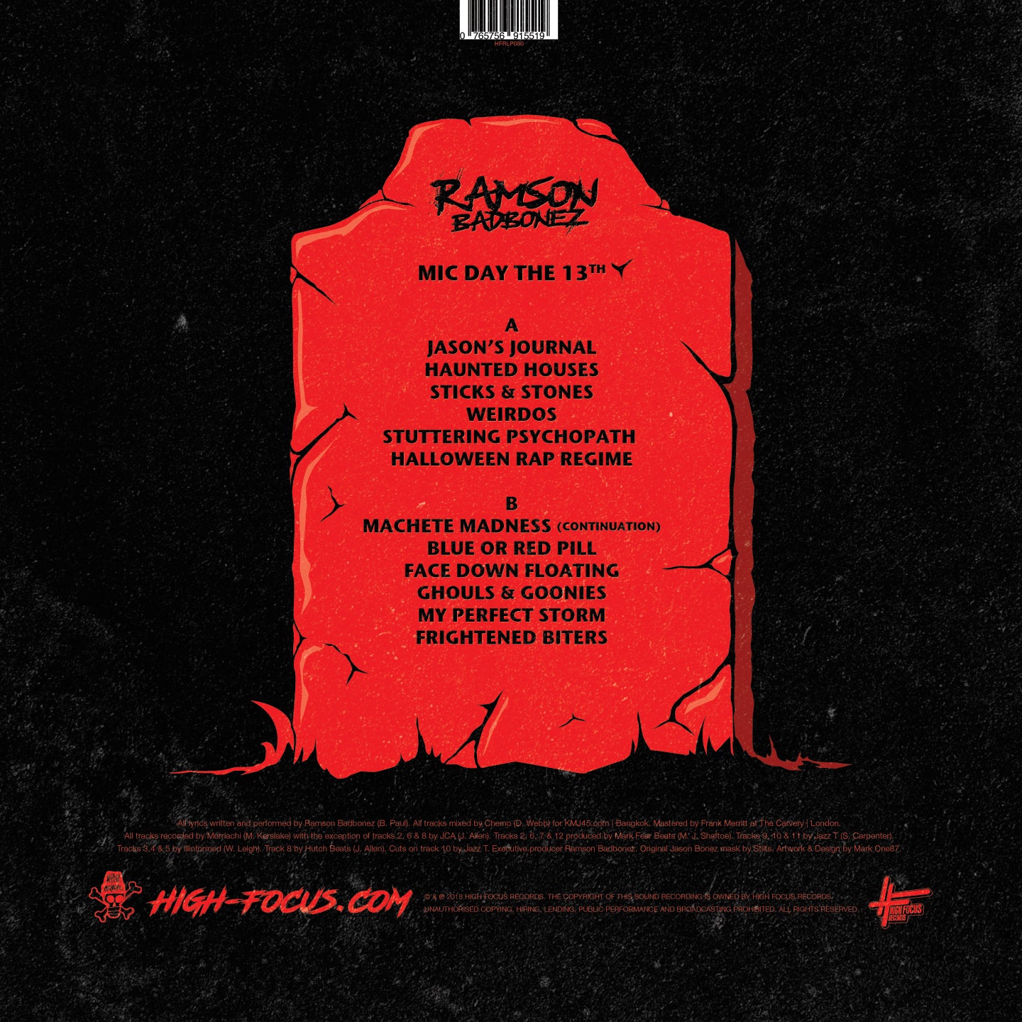 Ramson Badbonez - Mic Day The 13th (LIMITED EDITION 12" VINYL)