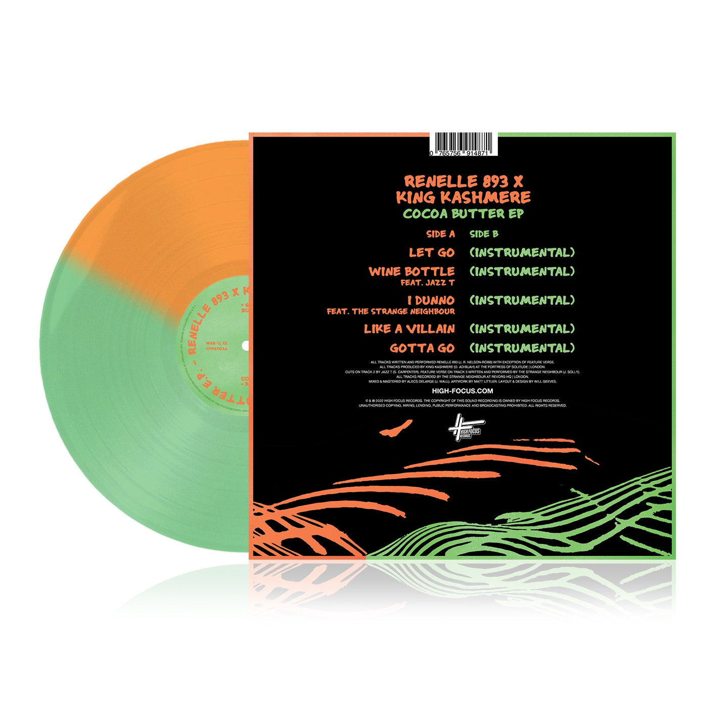 Renelle 893 & King Kashmere - Cocoa Butter (LIMITED EDITION 12" VINYL)