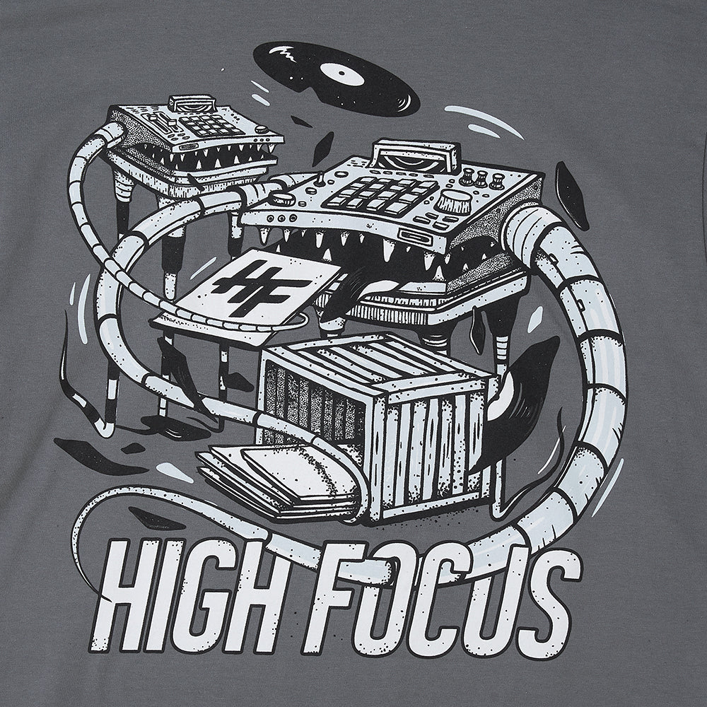 High Focus - Crate Diggers T Shirt // Slate Grey