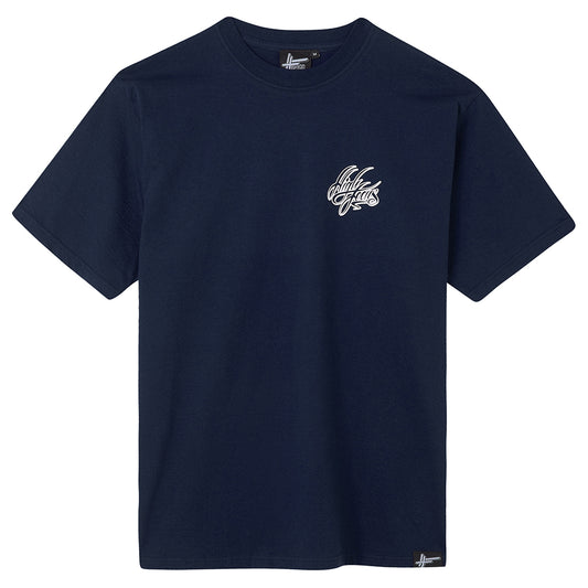 High Focus - Script T Shirt // Navy
