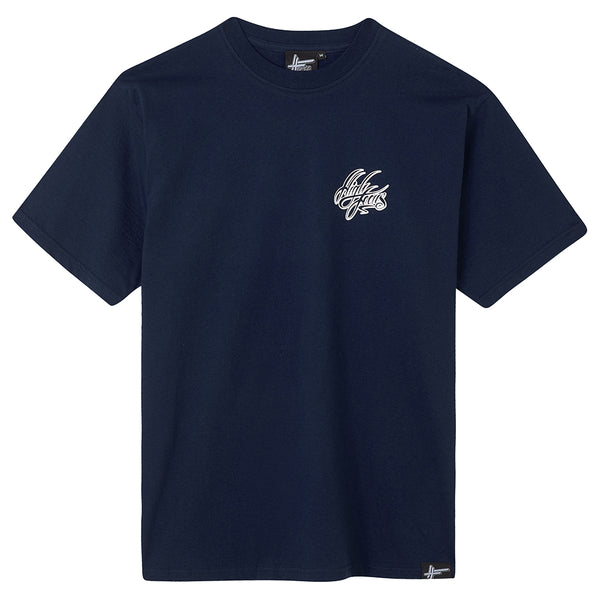High Focus - Script T Shirt // Navy