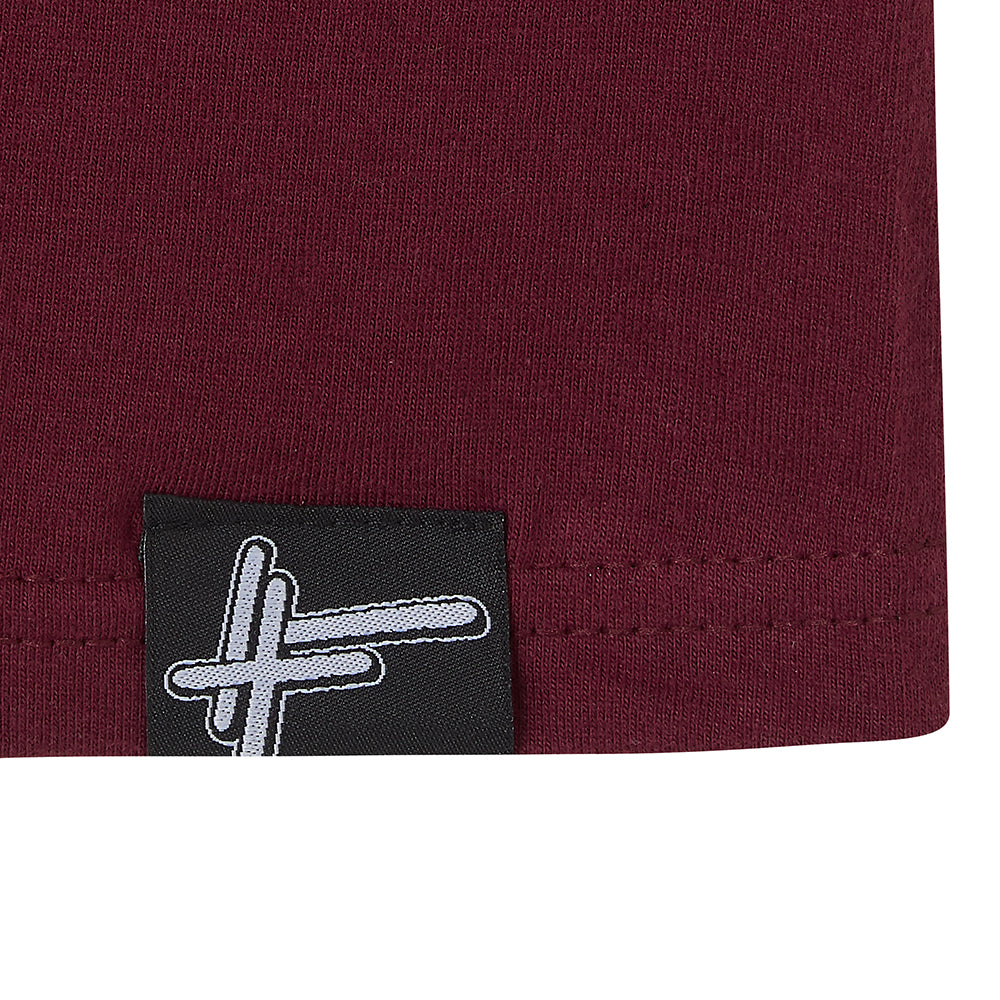 High Focus - Script T Shirt // Burgundy