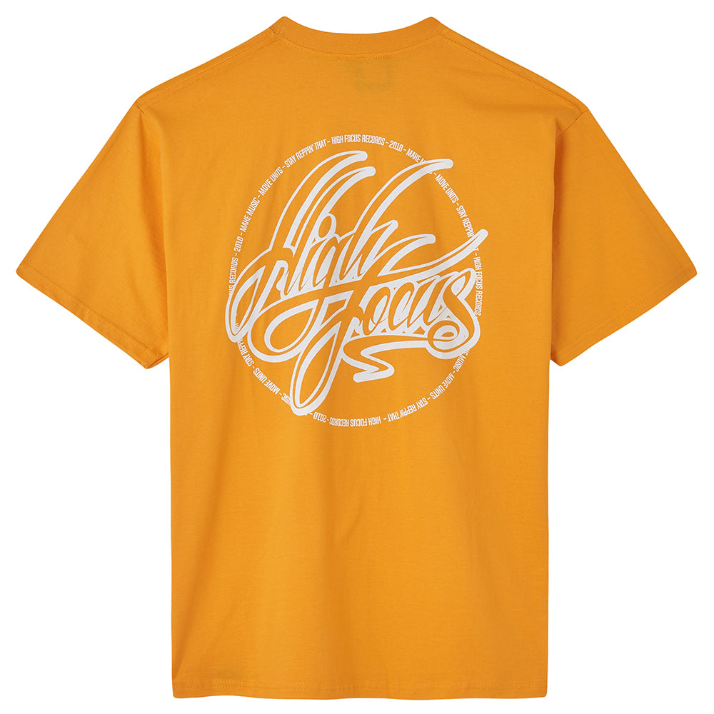 High Focus - Script T Shirt // Yellow