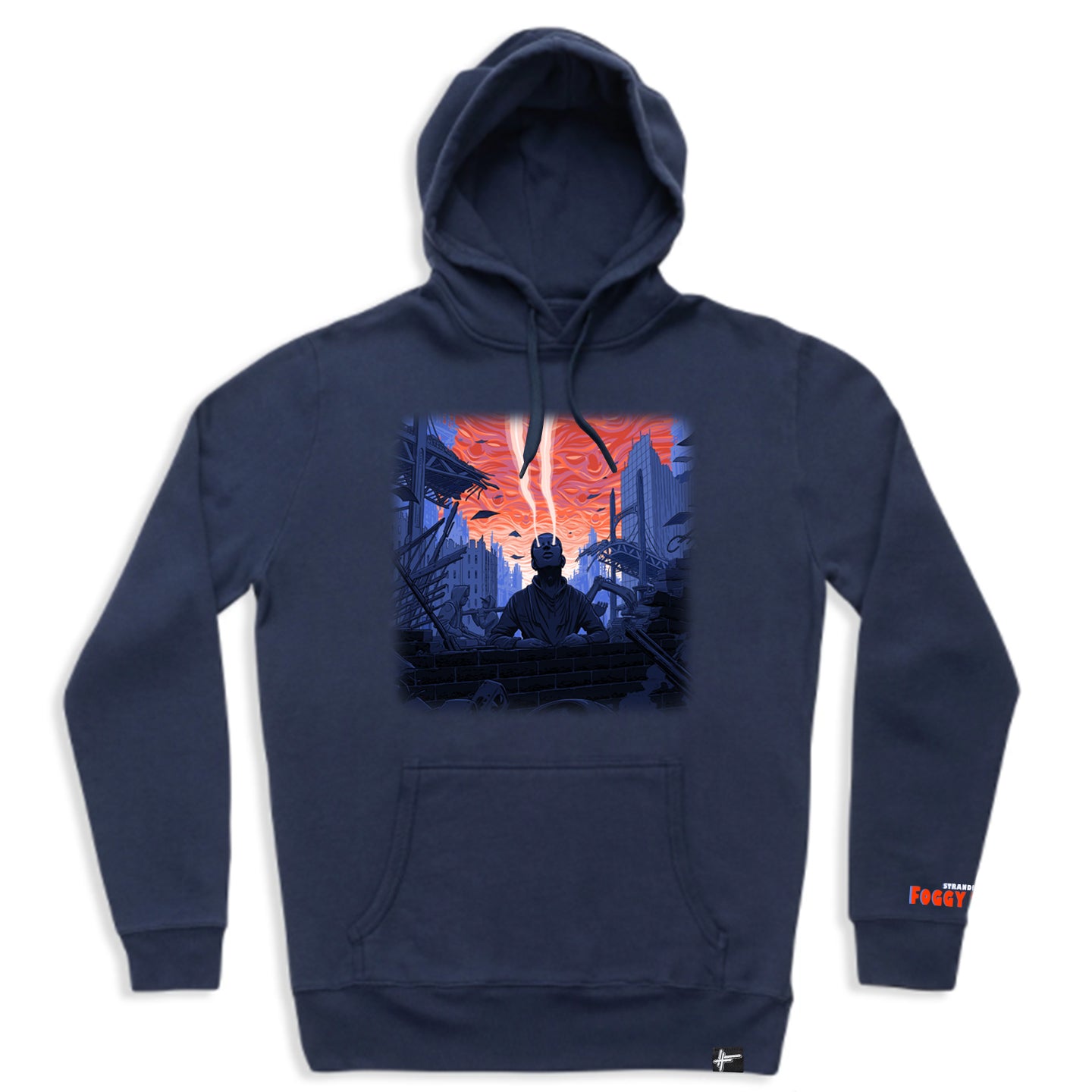 Verb T & Illinformed - 'Stranded In Foggy Times' Hoody // Navy