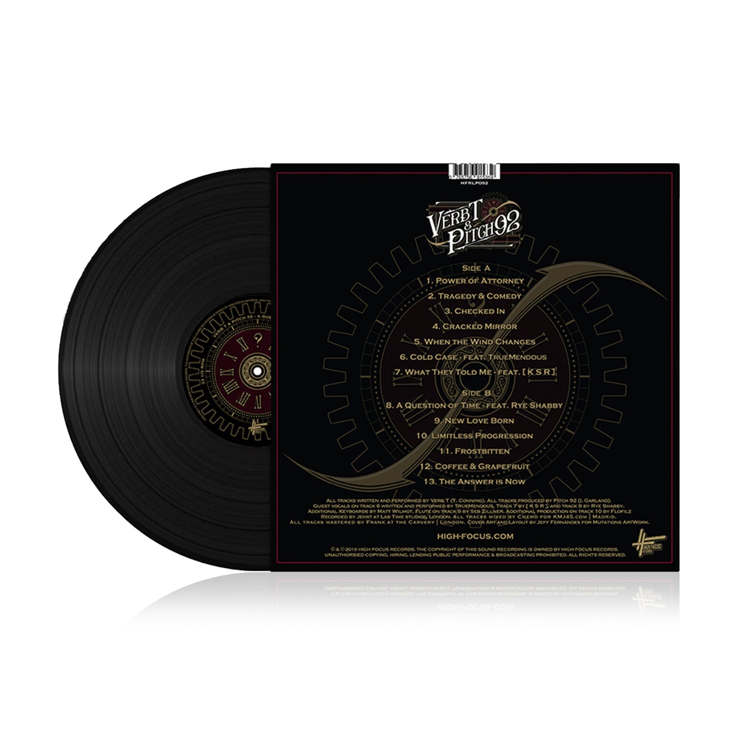 Verb T & Pitch 92 - A Question Of Time (LIMITED EDITION 12" VINYL)